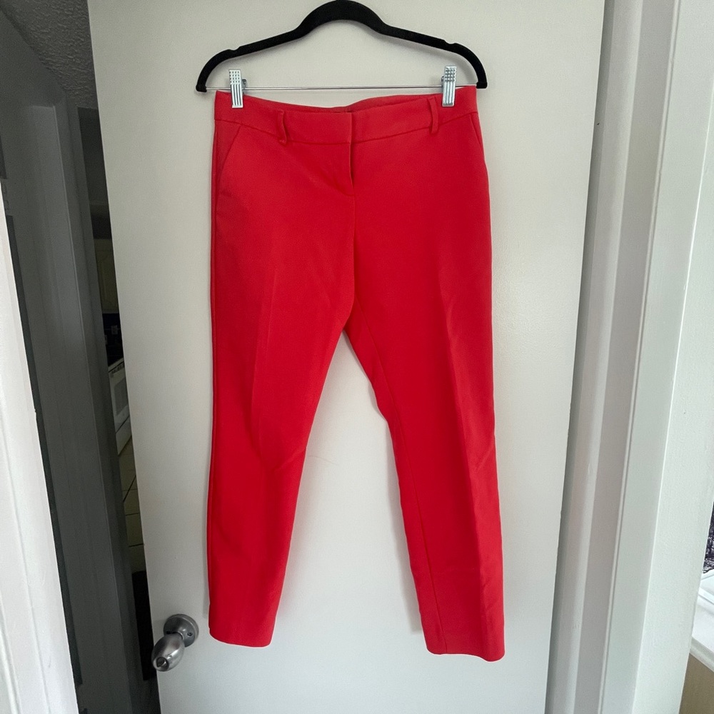 Holiday red ankle length Express pant.